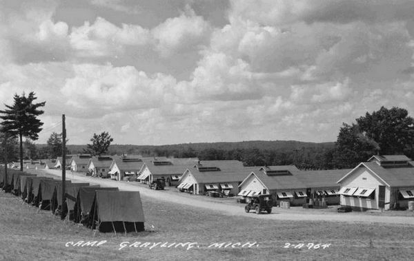 Camp Grayling - Old Postcard View